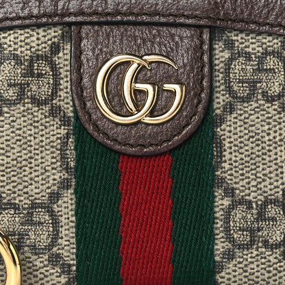 Gucci GG Supreme Monogram Web Ophidia Dome Key Pouch Beige New Acero 8 of 11