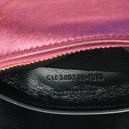 Saint Laurent Metallic Leather Classic Duffle Toy Pink 7 of 8