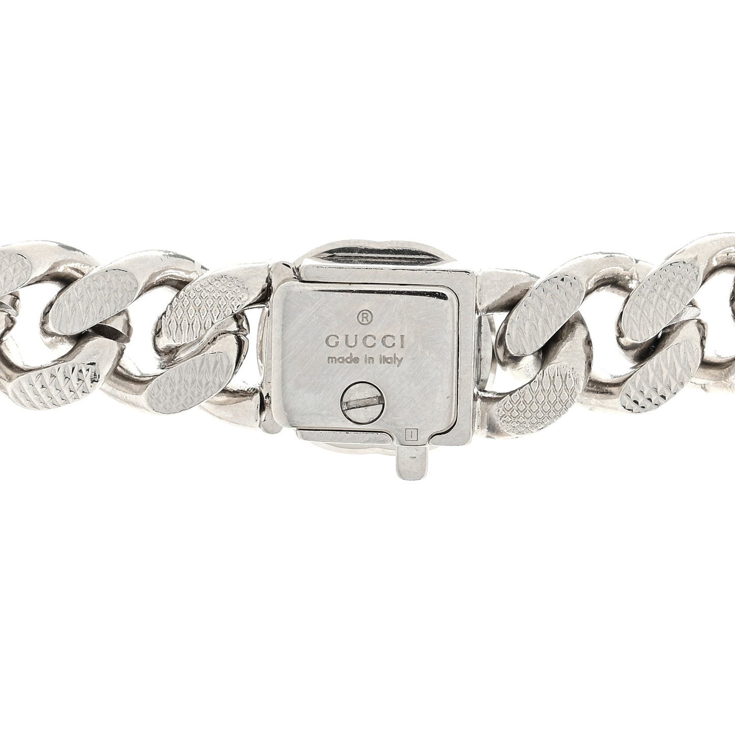 Palladium Script Logo Interlocking Chain Necklace