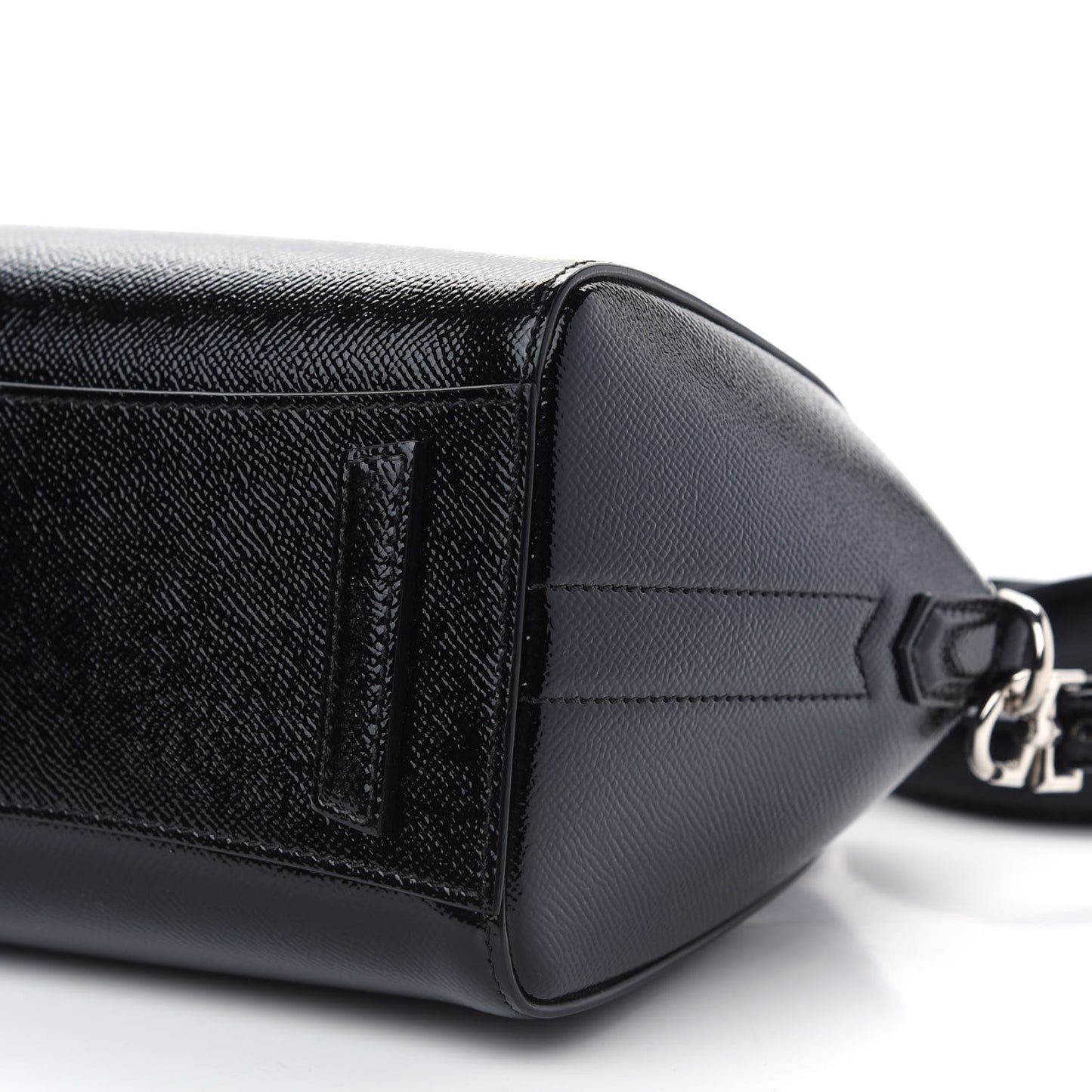 Textured Patent Calfskin Mini Antigona Black