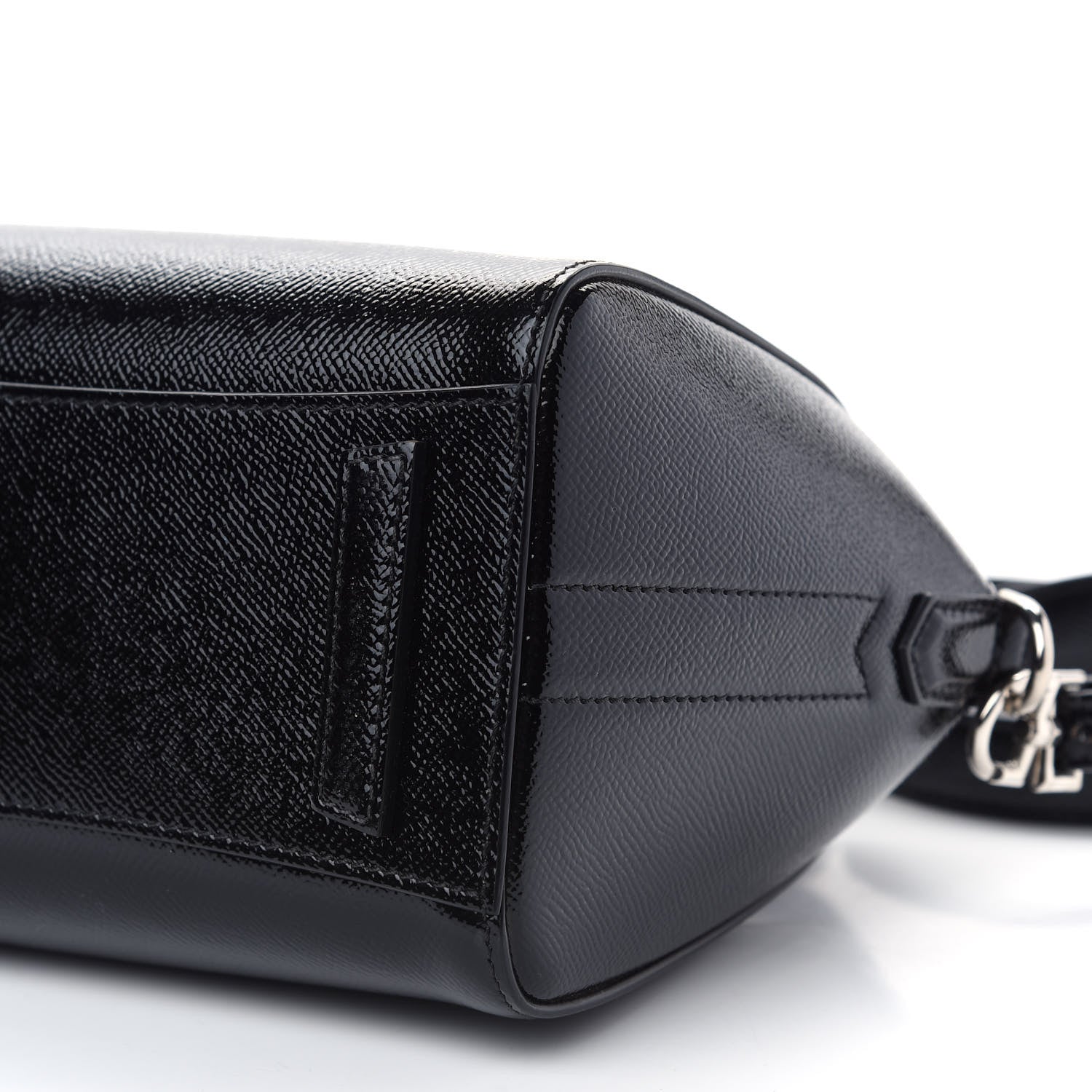 Givenchy Textured Patent Calfskin Mini Antigona Black 9 of 10
