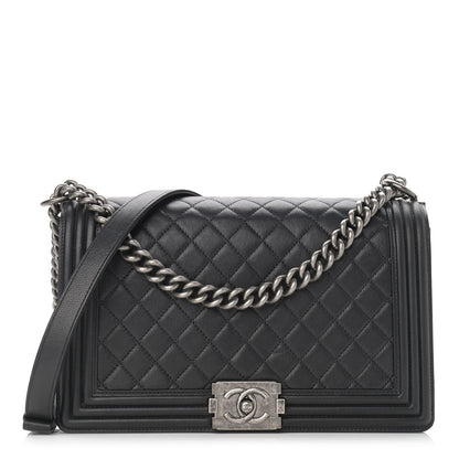 Chanel Calfskin Quilted New Medium Boy Flap Black 1 of 9