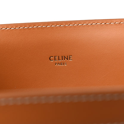 Celine Canvas Calfskin Logo Print Small Vertical Cabas Natural Tan 6 of 8