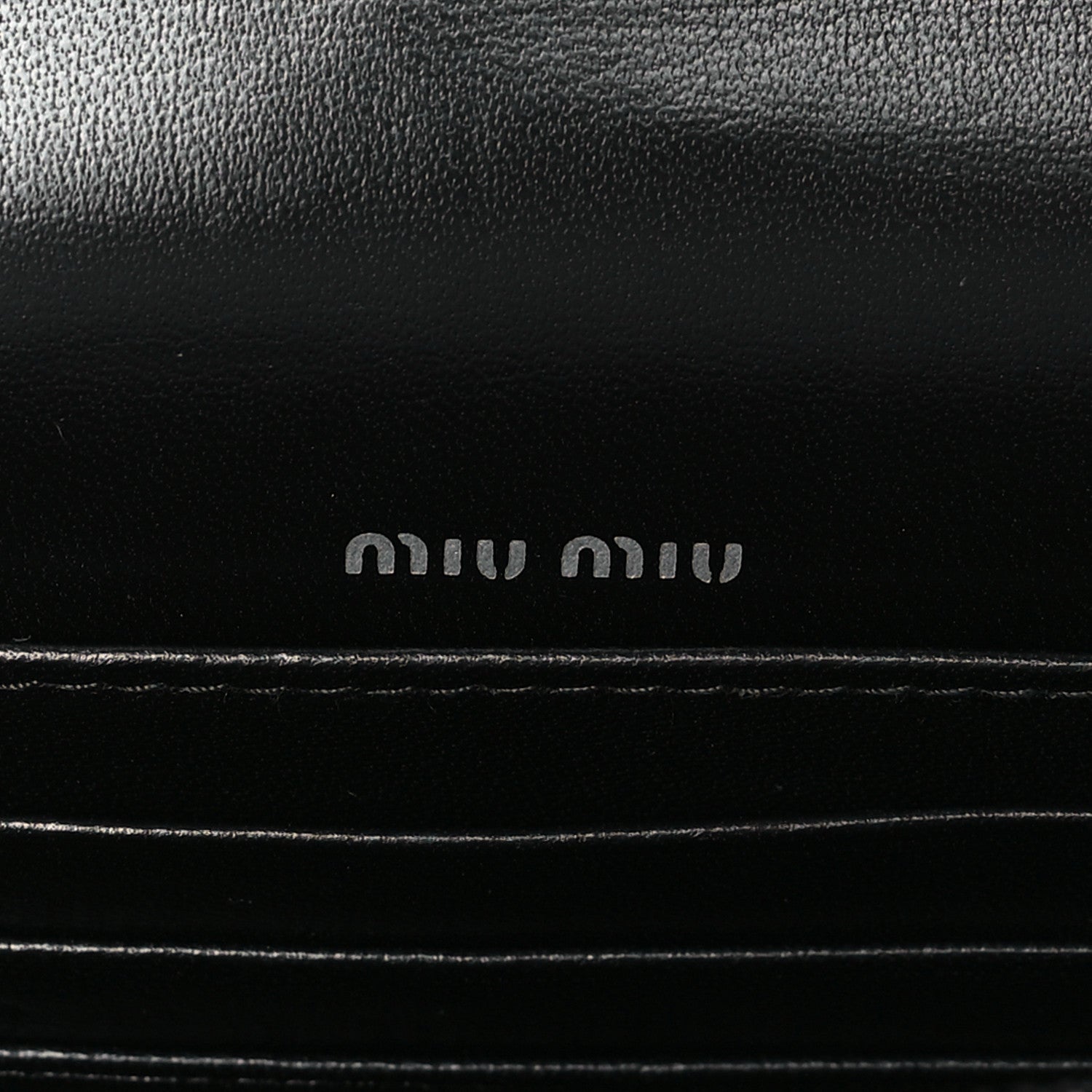 Miu Miu Patent Crystal Logo Mini Crossbody Black 6 of 8
