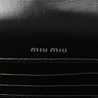 Miu Miu Patent Crystal Logo Mini Crossbody Black 6 of 8