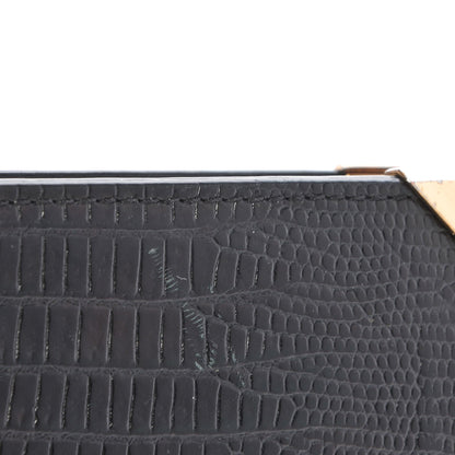 Alexander Wang Lizard Calfskin Embossed Prisma Biker Wallet Black 8 of 13