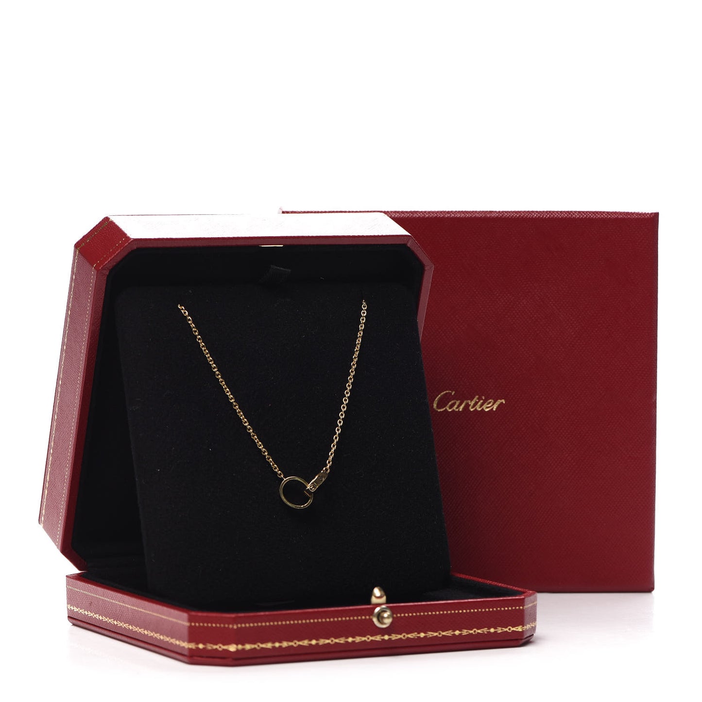 18K Yellow Gold Interlocking LOVE Necklace