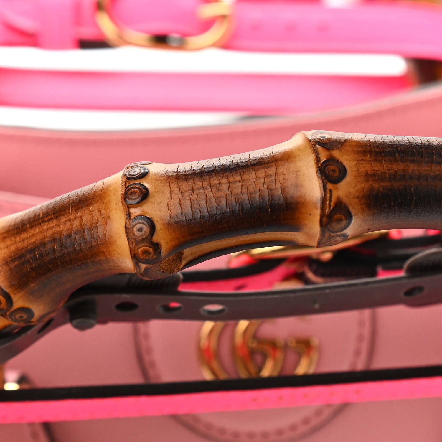 Gucci Wonka Grain Calfskin Mini Diana Tote Bag Wild Rose Fuxia Fluo 12 of 12