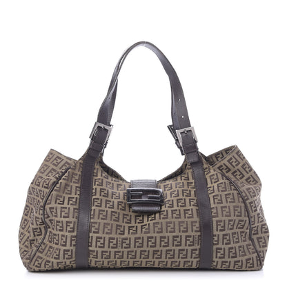 Fendi Zucchino Small Tote Dark Brown 1 of 17