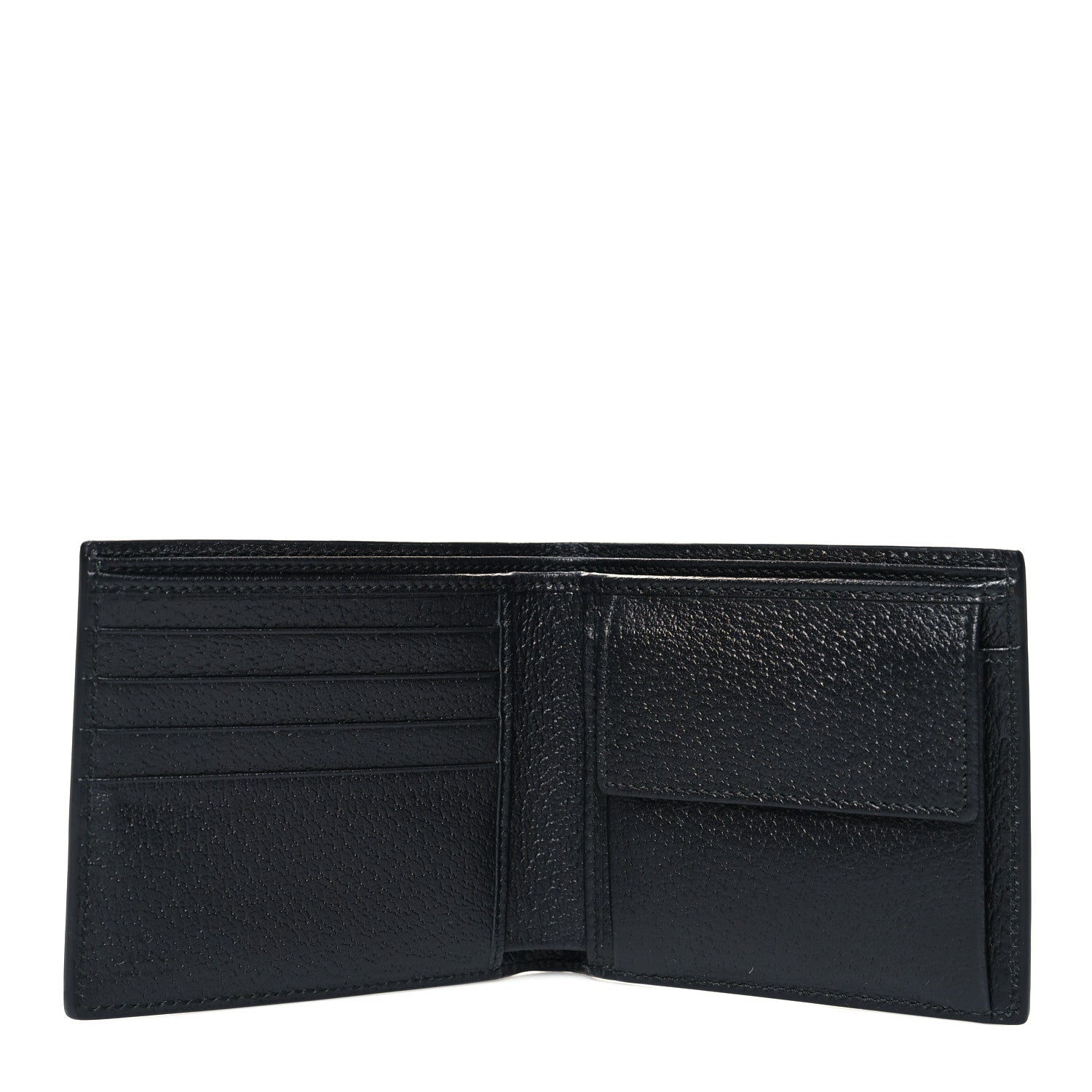 Gucci Textured Calfskin GG Marmont Bi-Fold Coin Wallet Black 5 of 10