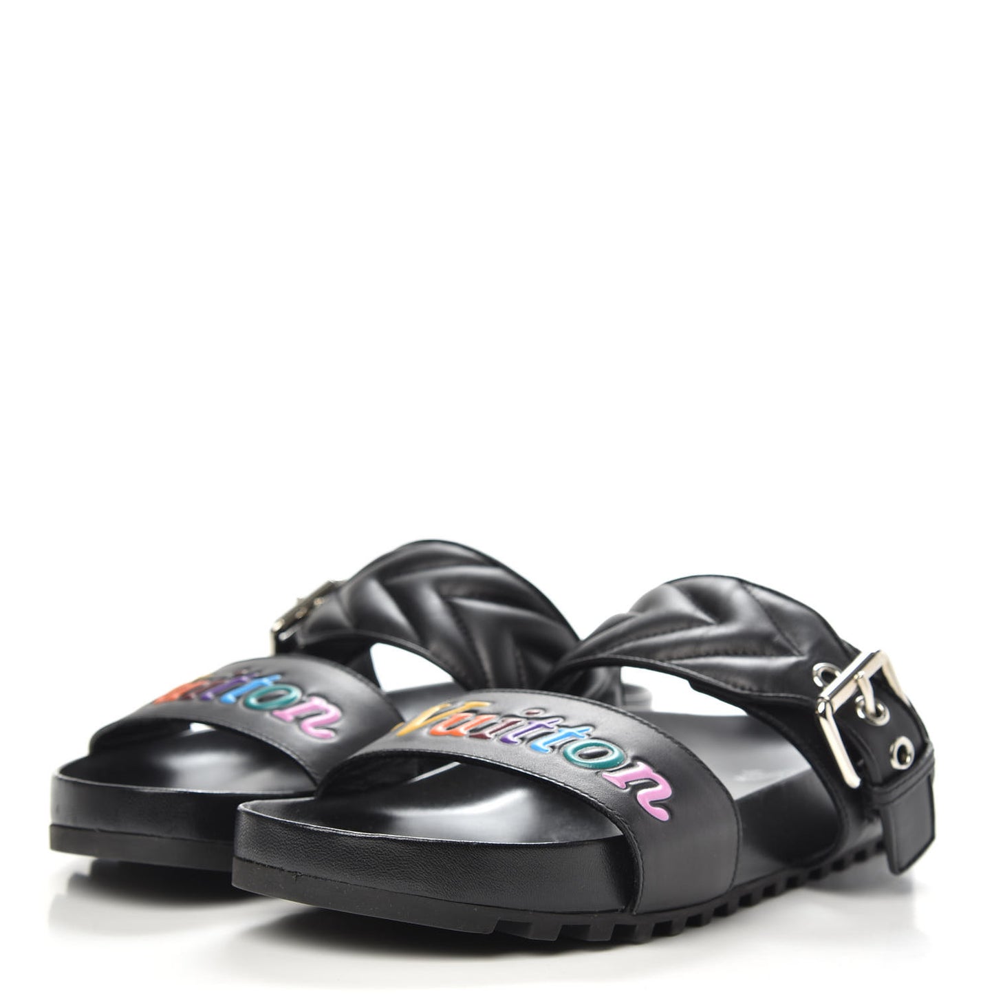 Calfskin New Wave Bom Dia Mule Sandals 37 Black