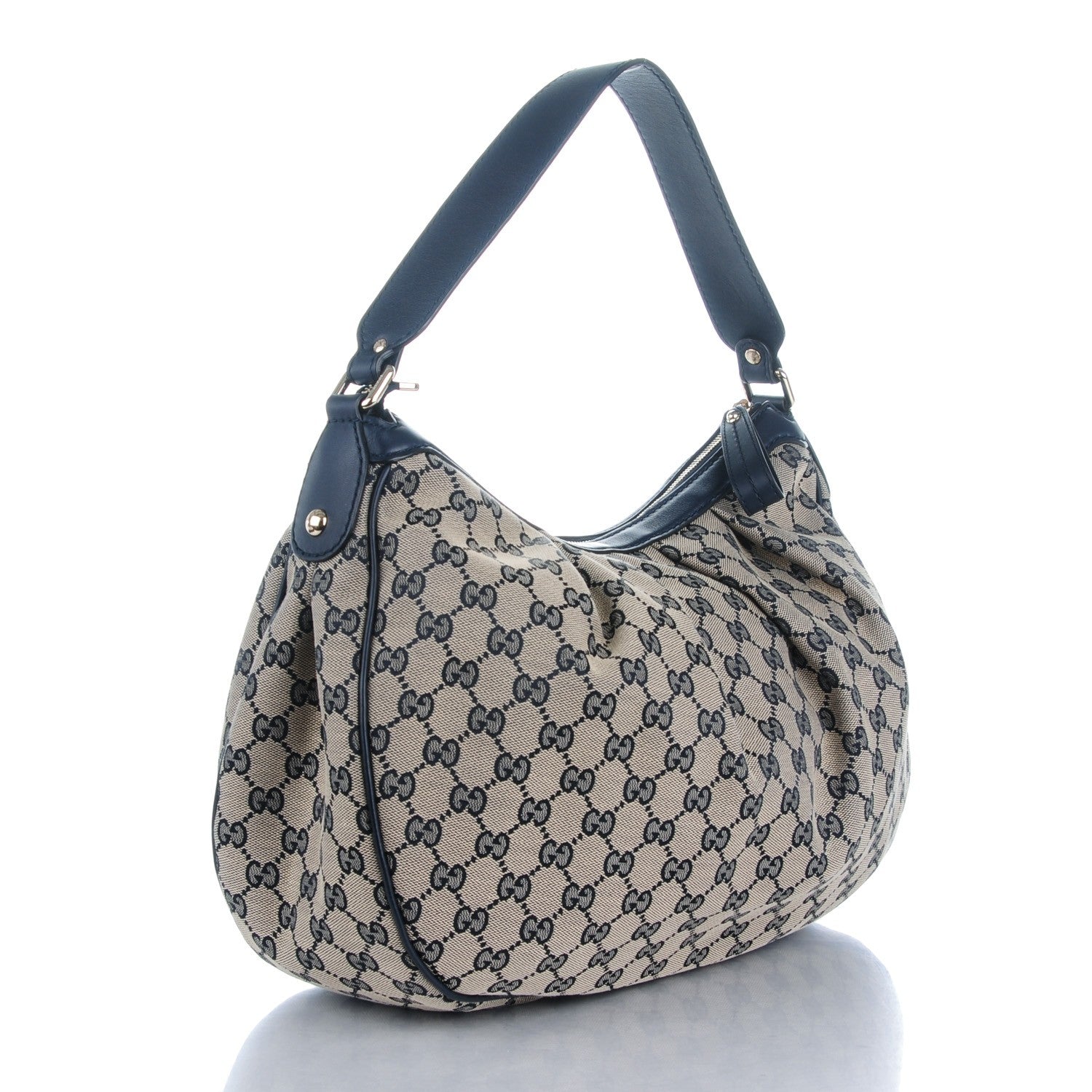 Gucci Monogram Medium Sukey Hobo Navy 3 of 7
