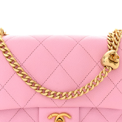 Chanel Caviar Quilted Mini Sweetheart Flap Lilac 8 of 10