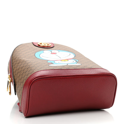 Gucci X DORAEMON Mini Vintage GG Supreme Monogram Small Dome Backpack Beige Cherry Red 4 of 10