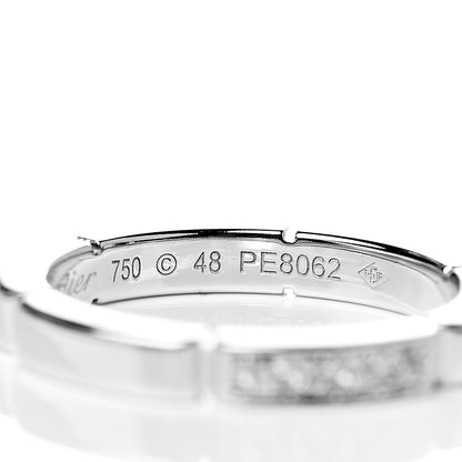 Cartier 18K White Gold Diamond Maillon Panthere Wedding Band Ring 48 4.5 4 of 5