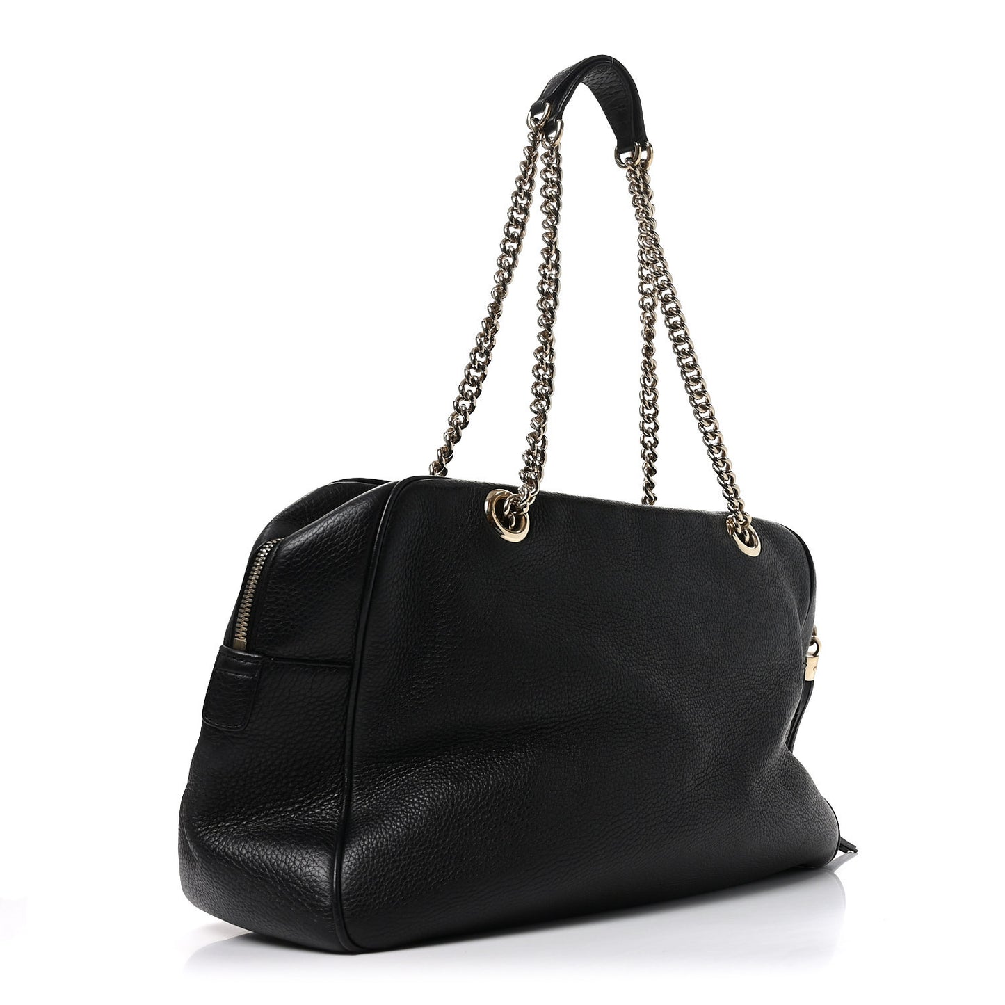 Pebbled Calfskin Medium Soho Bowler Black
