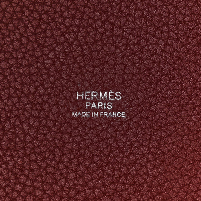 Hermes Taurillon Clemence Swift Picotin Lock 22 MM Rouge H Brique 6 of 14