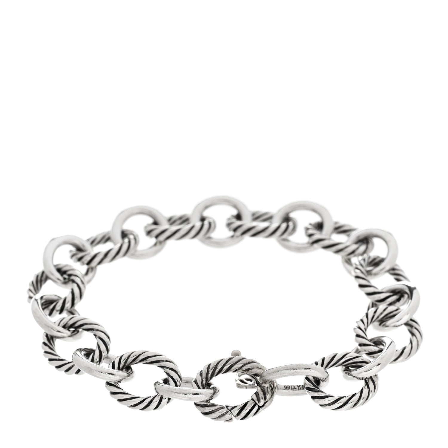 David Yurman Sterling Silver 13mm Large Oval Link Bracelet 2 of 4