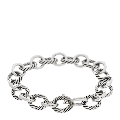 David Yurman Sterling Silver 13mm Large Oval Link Bracelet 2 of 4