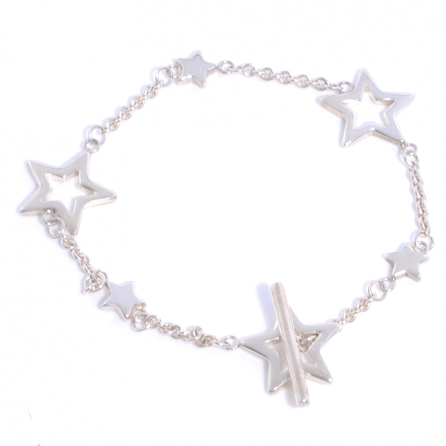 Sterling Silver Star Toggle Bracelet