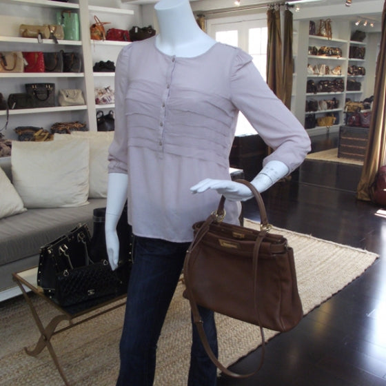 Vitello Saddle Medium Peekaboo Iconic Satchel Moro
