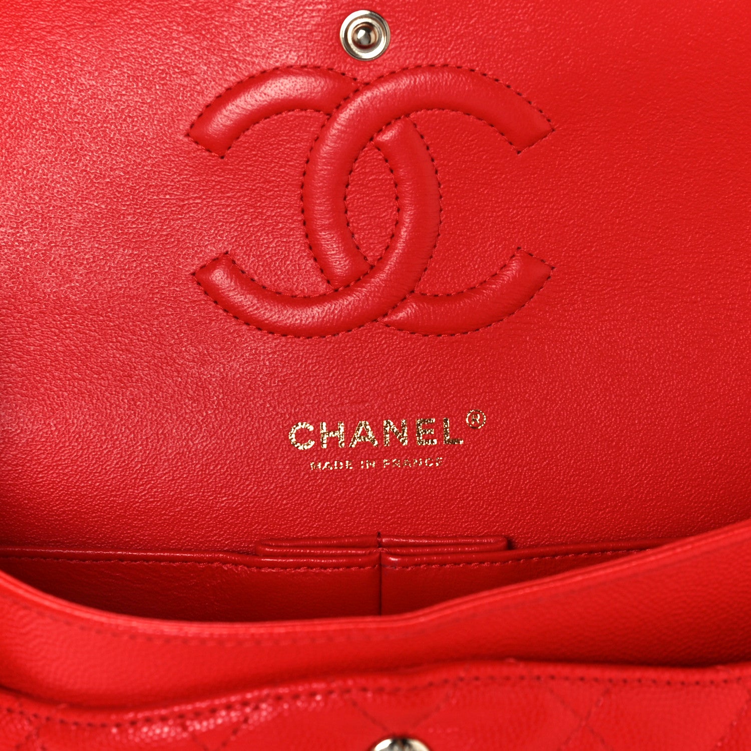 Chanel Caviar Quilted Medium Double Flap Red 6 of 12