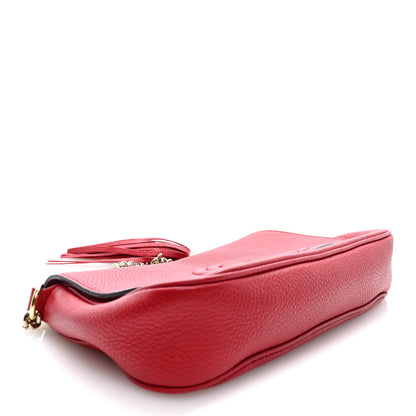 Gucci Pebbled Calfskin Medium Soho Flap Crossbody Vibrant Red 4 of 9
