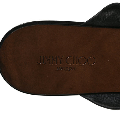 Jimmy Choo Nappa Jupiter Slide Sandals 38.5 Black 7 of 8