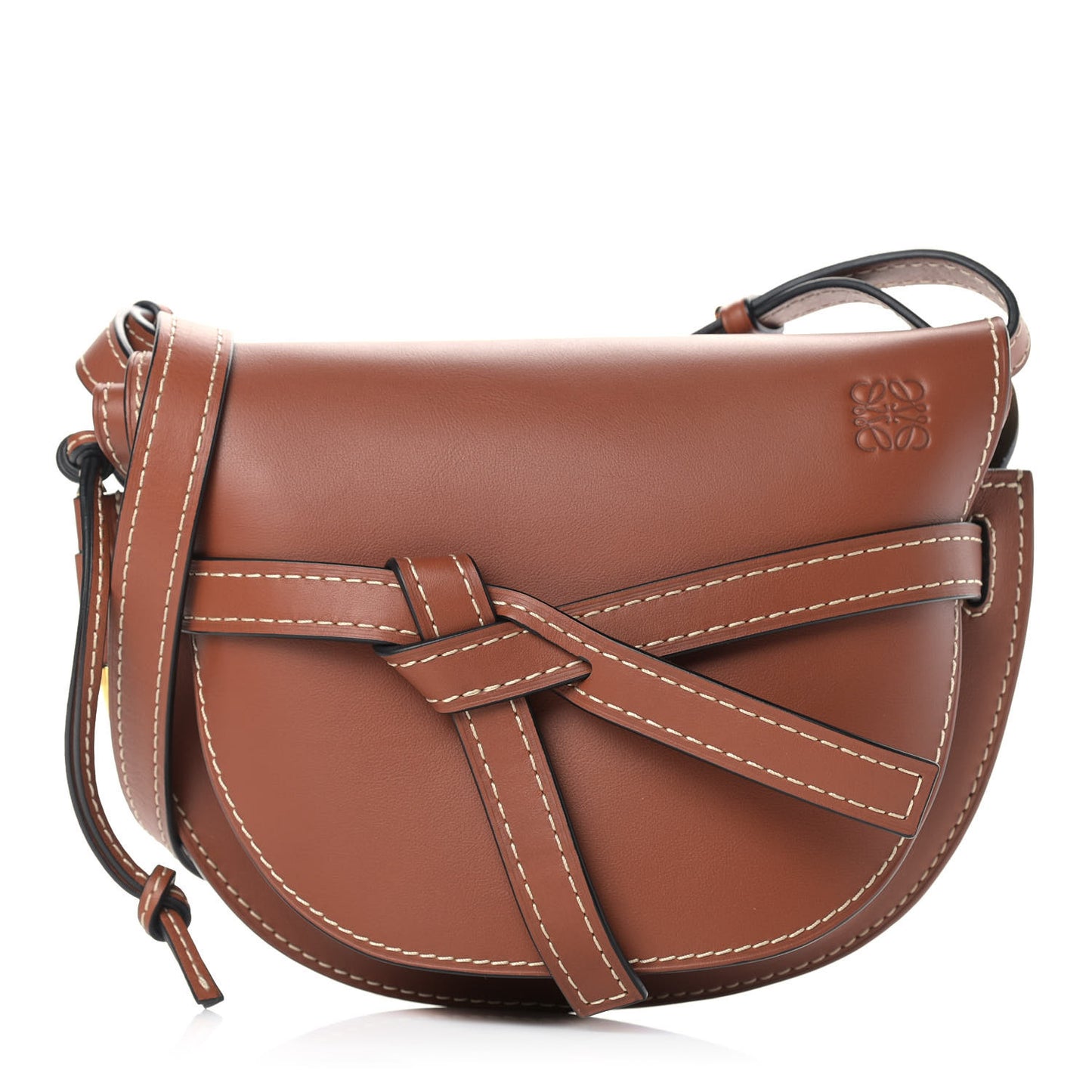 Calfskin Small Gate Crossbody Bag Rust