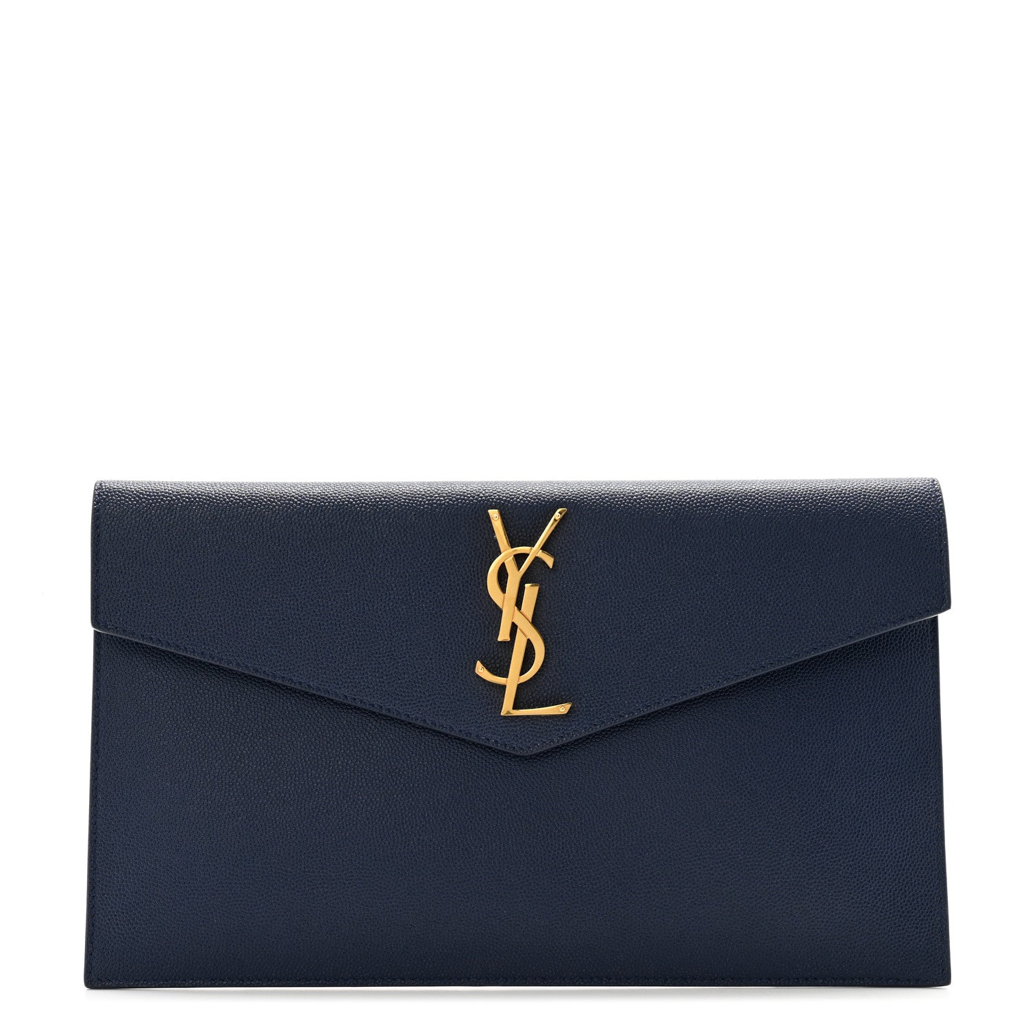 Saint Laurent Grain De Poudre Uptown Pouch Blue Charron 1 of 8