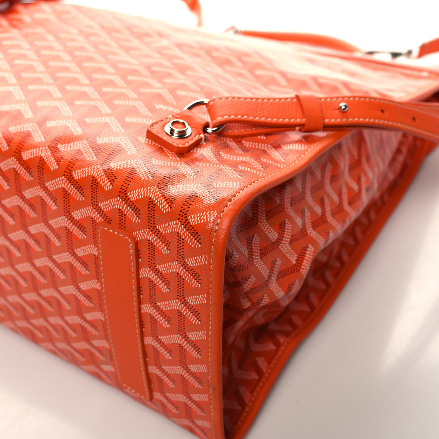 Goyardine Saint Leger Soft Briefcase Backpack Orange