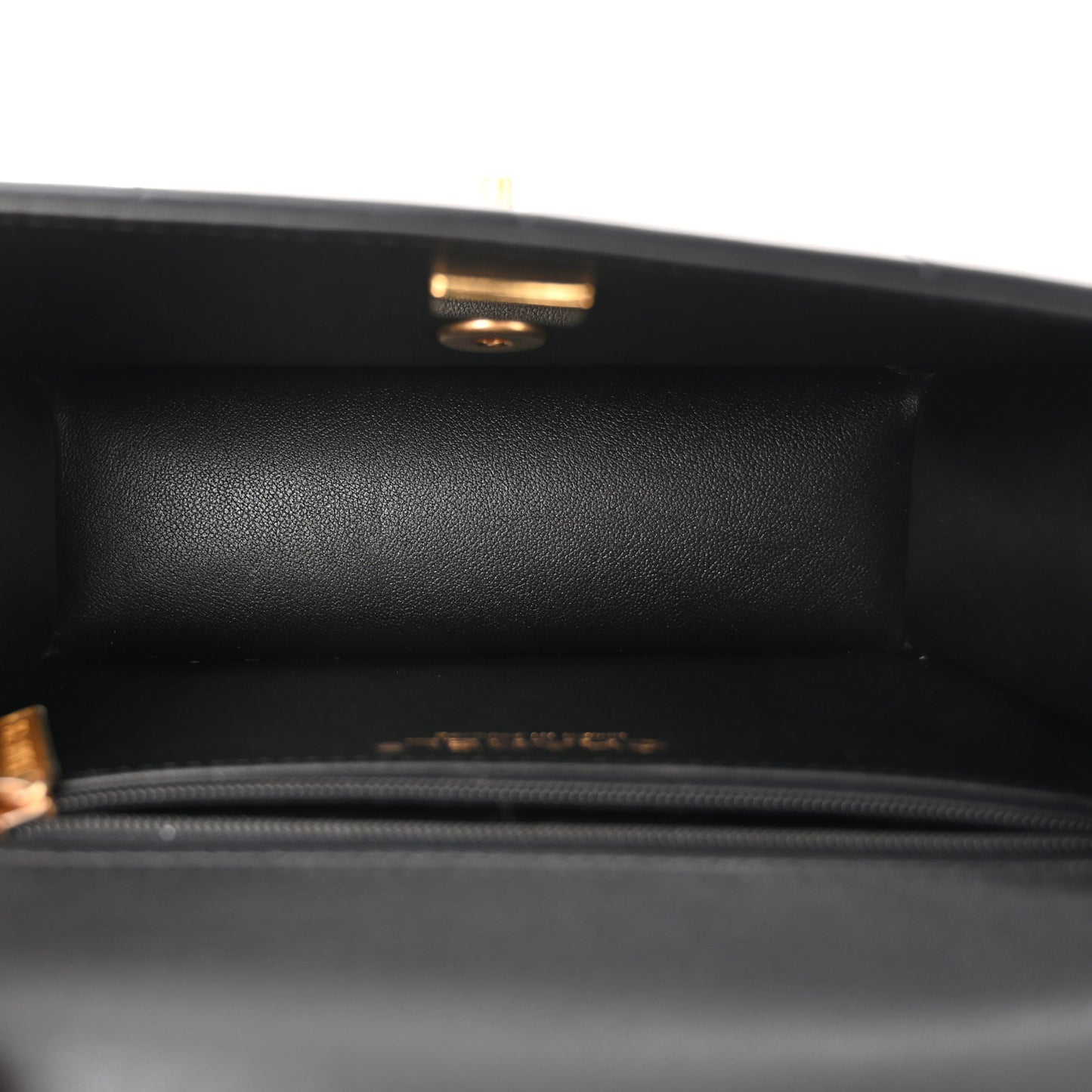Lambskin Calfskin Mini Chocolate Bar Flap Bag Black