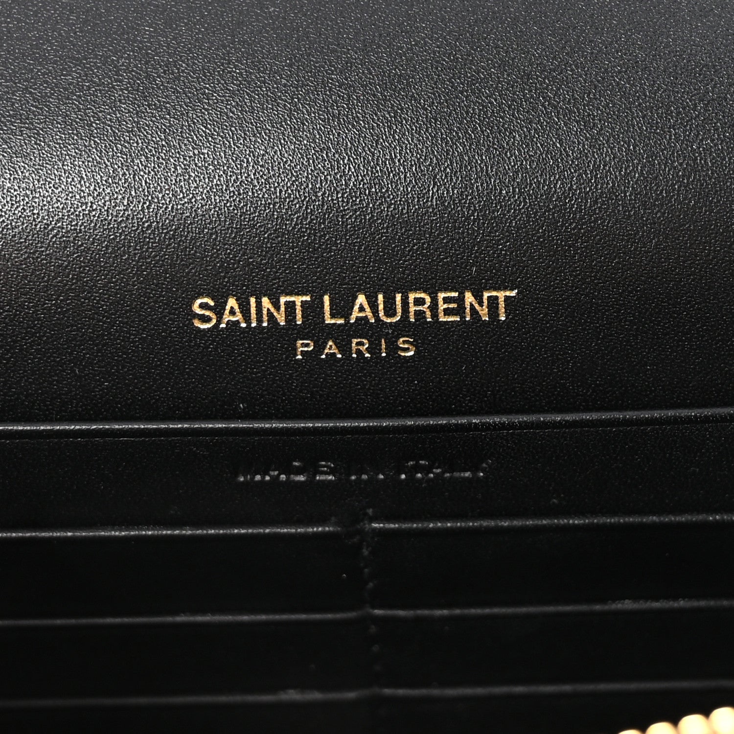 Saint Laurent Smooth Calfskin Classic Monogram Kate Tassel Chain Wallet Black 6 of 10