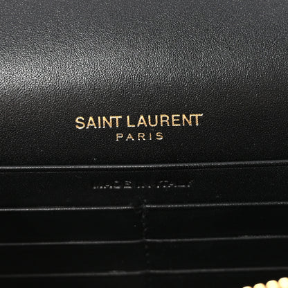 Saint Laurent Smooth Calfskin Classic Monogram Kate Tassel Chain Wallet Black 6 of 10