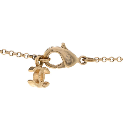 Chanel Crystal Pearl Camellia Necklace Gold 5 of 6