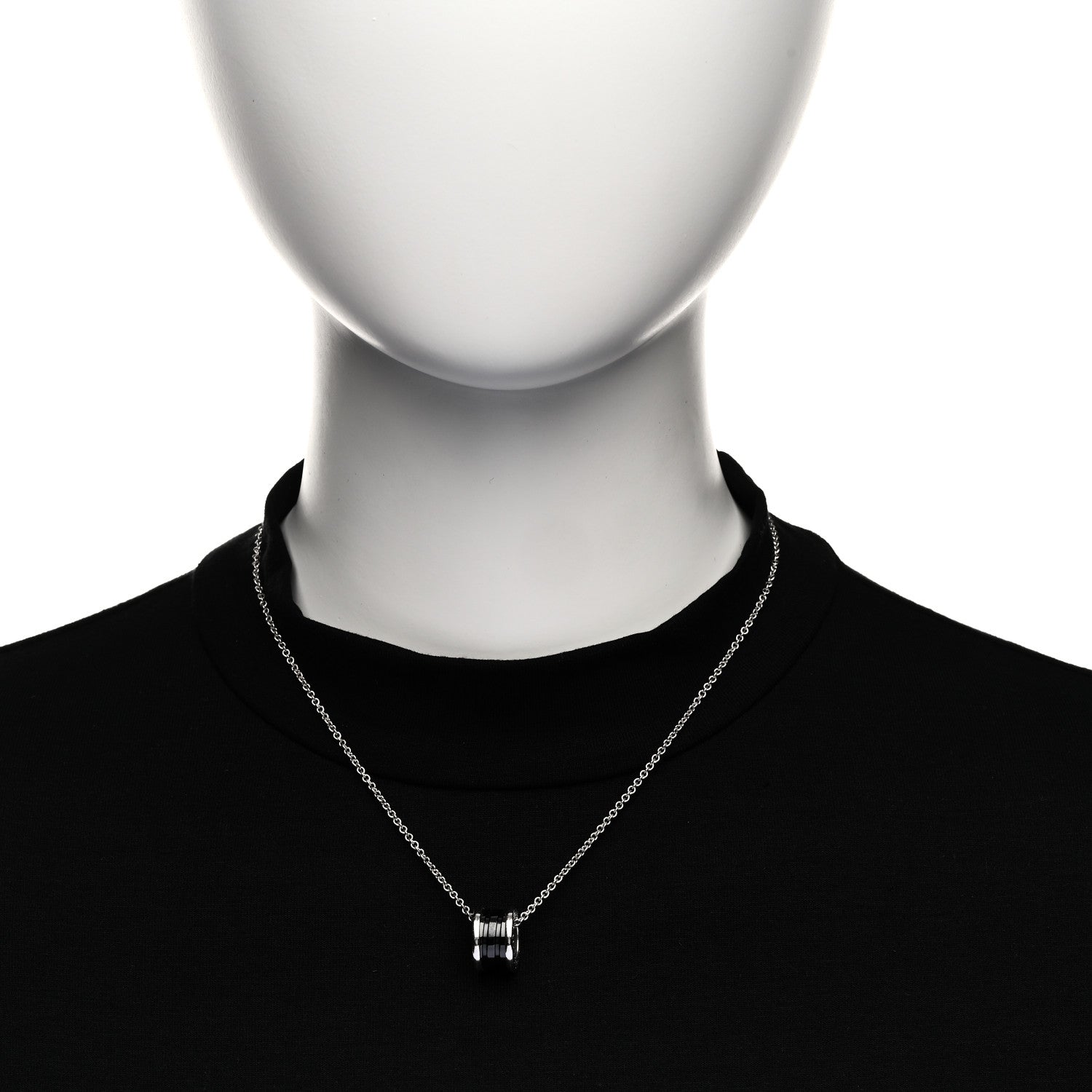 Bulgari Sterling Silver Ceramic Save The Children Pendant Necklace 2 of 7