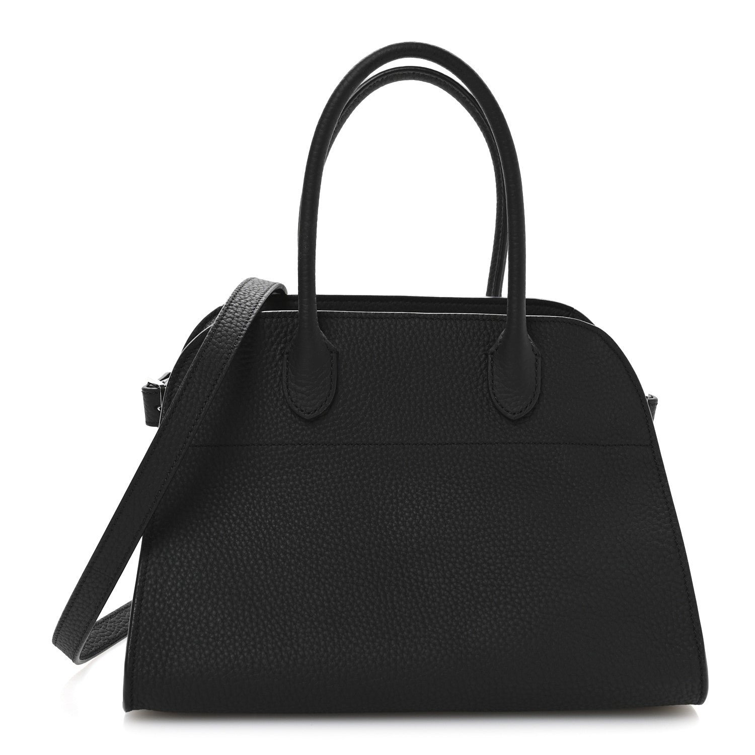 The Row Grained Calfskin Soft Margaux 10 Bag Black 1 of 11