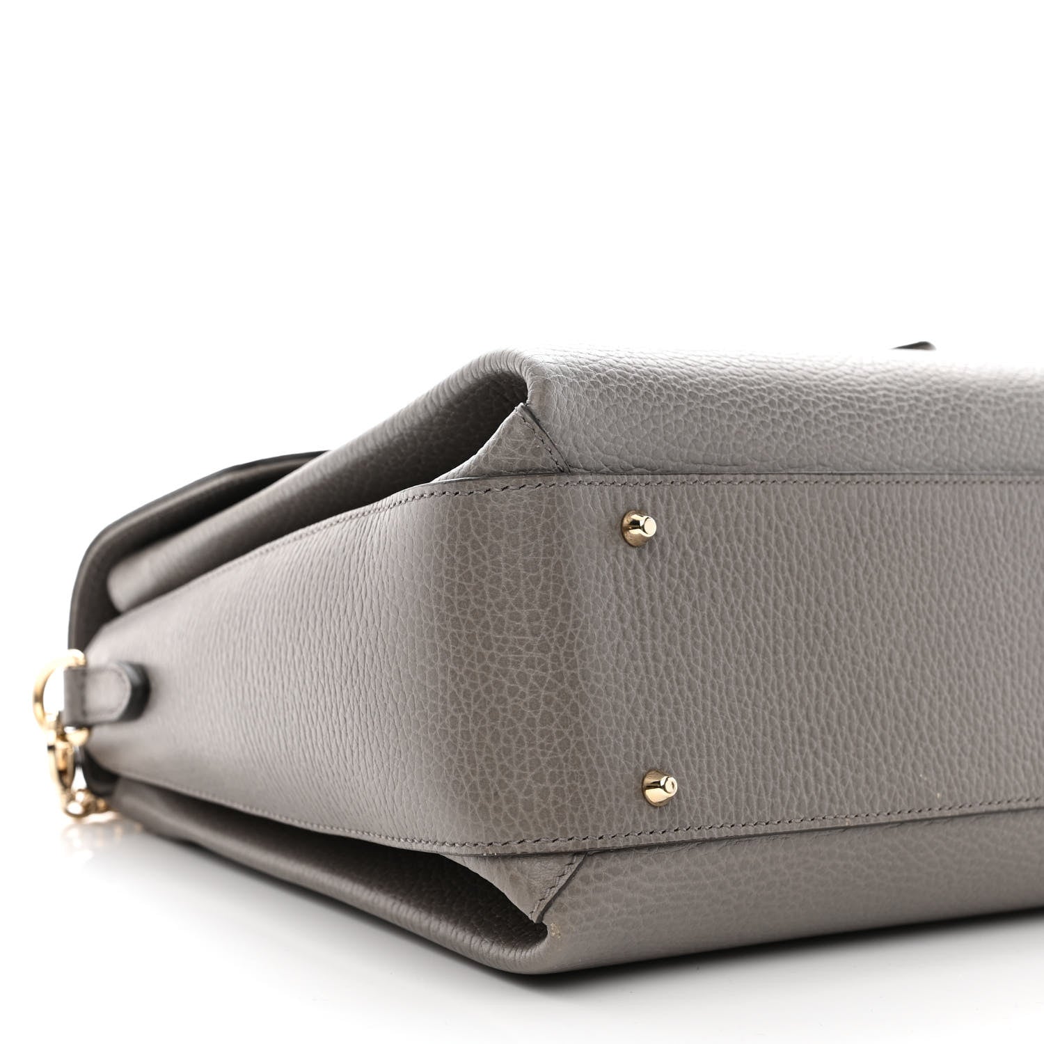 Gucci Dollar Calfskin Medium Interlocking G Top Handle Shoulder Bag Loess 9 of 13