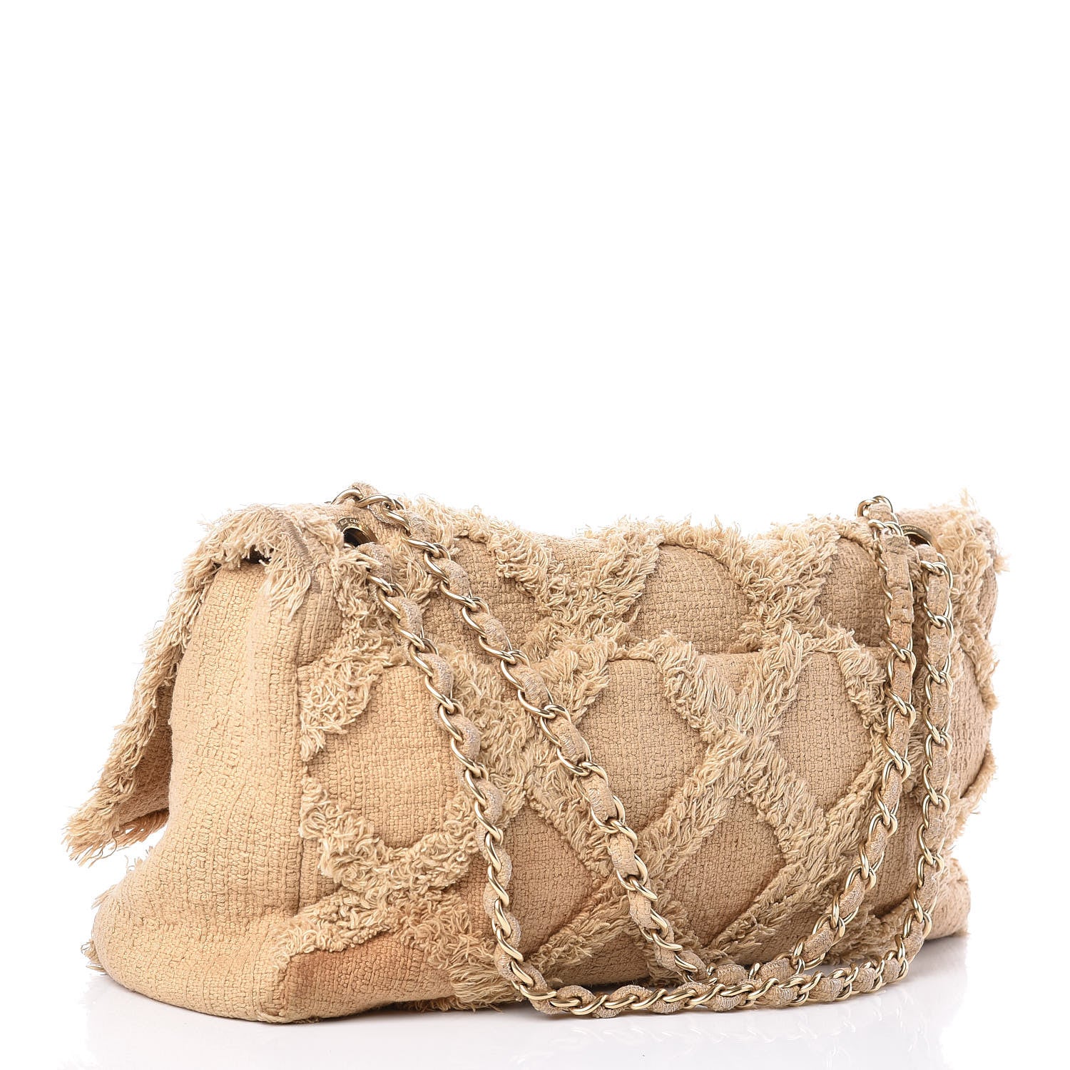 Chanel Tweed Nature Flap Dark Beige 3 of 16