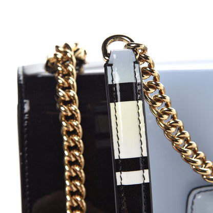 Dolce & Gabbana Patent Rosalia Shoulder Bag Navy White 8 of 8