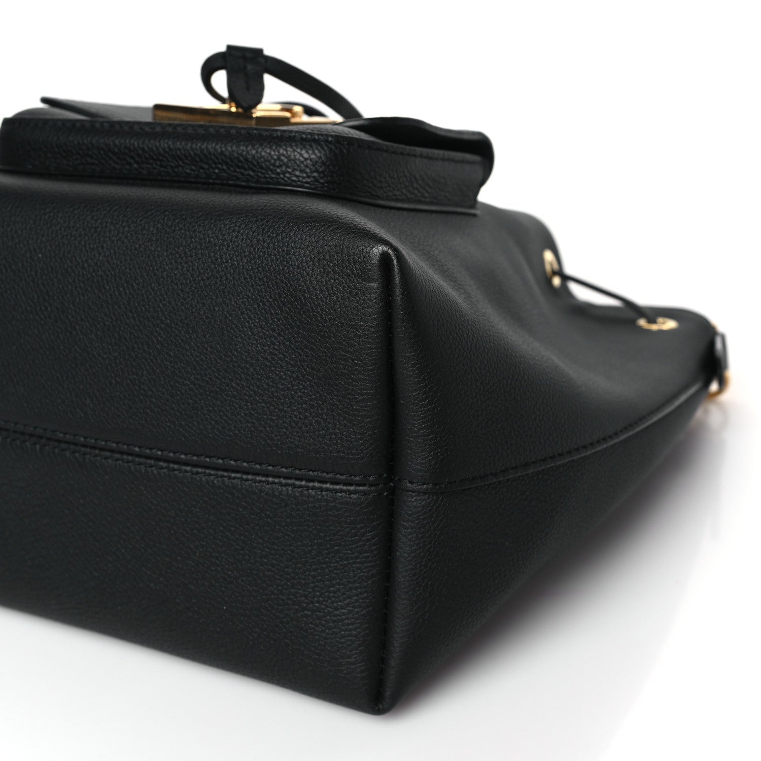 Louis Vuitton Calfskin Lockme Bucket MM Black 8 of 8