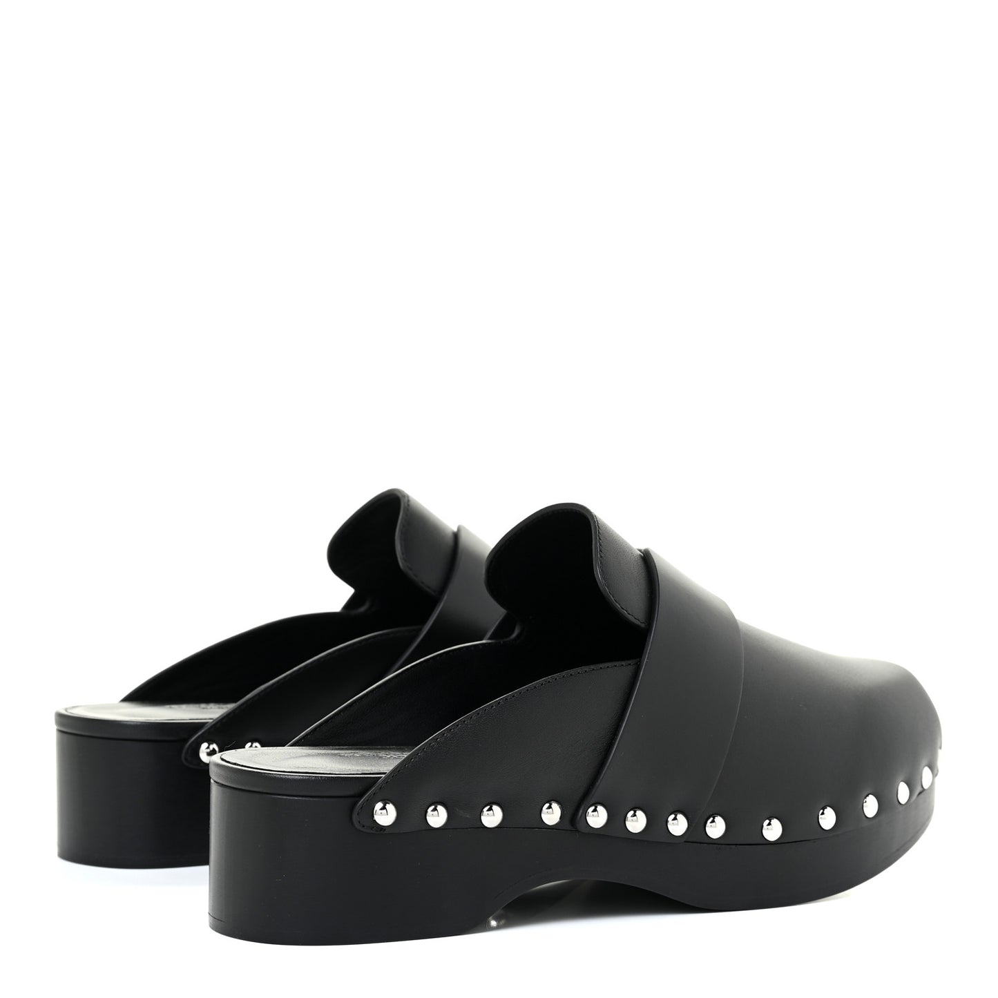 Calfskin Calya Mules 36 Black