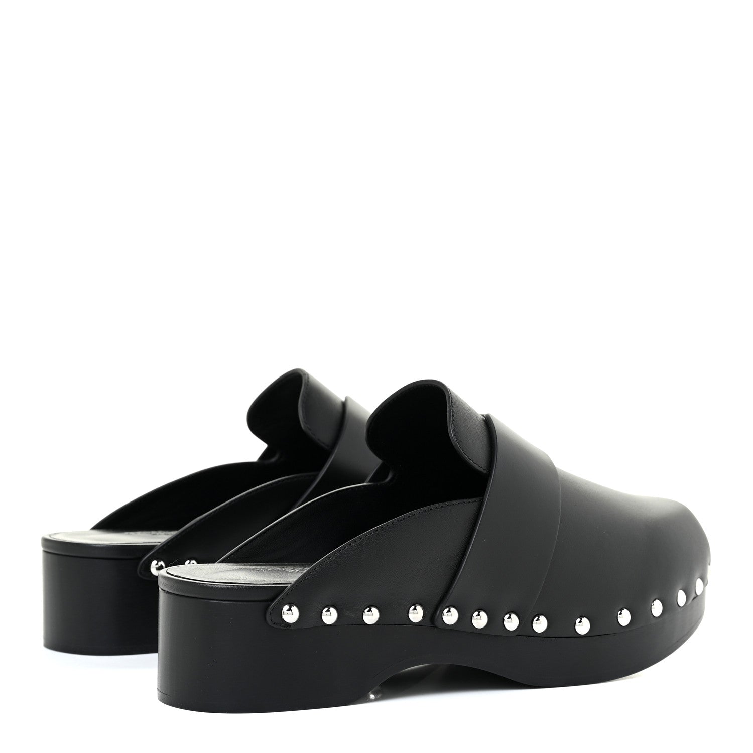 Hermes Calfskin Calya Mules 36 Black 4 of 8