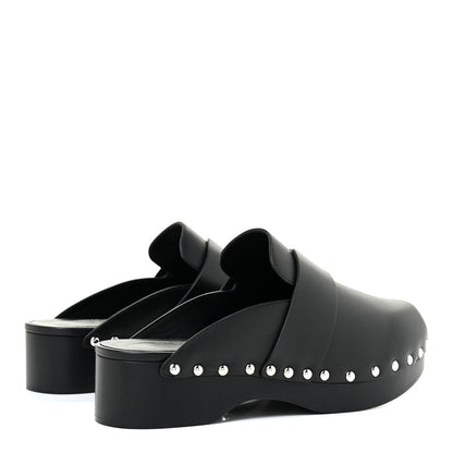 Hermes Calfskin Calya Mules 36 Black 4 of 8