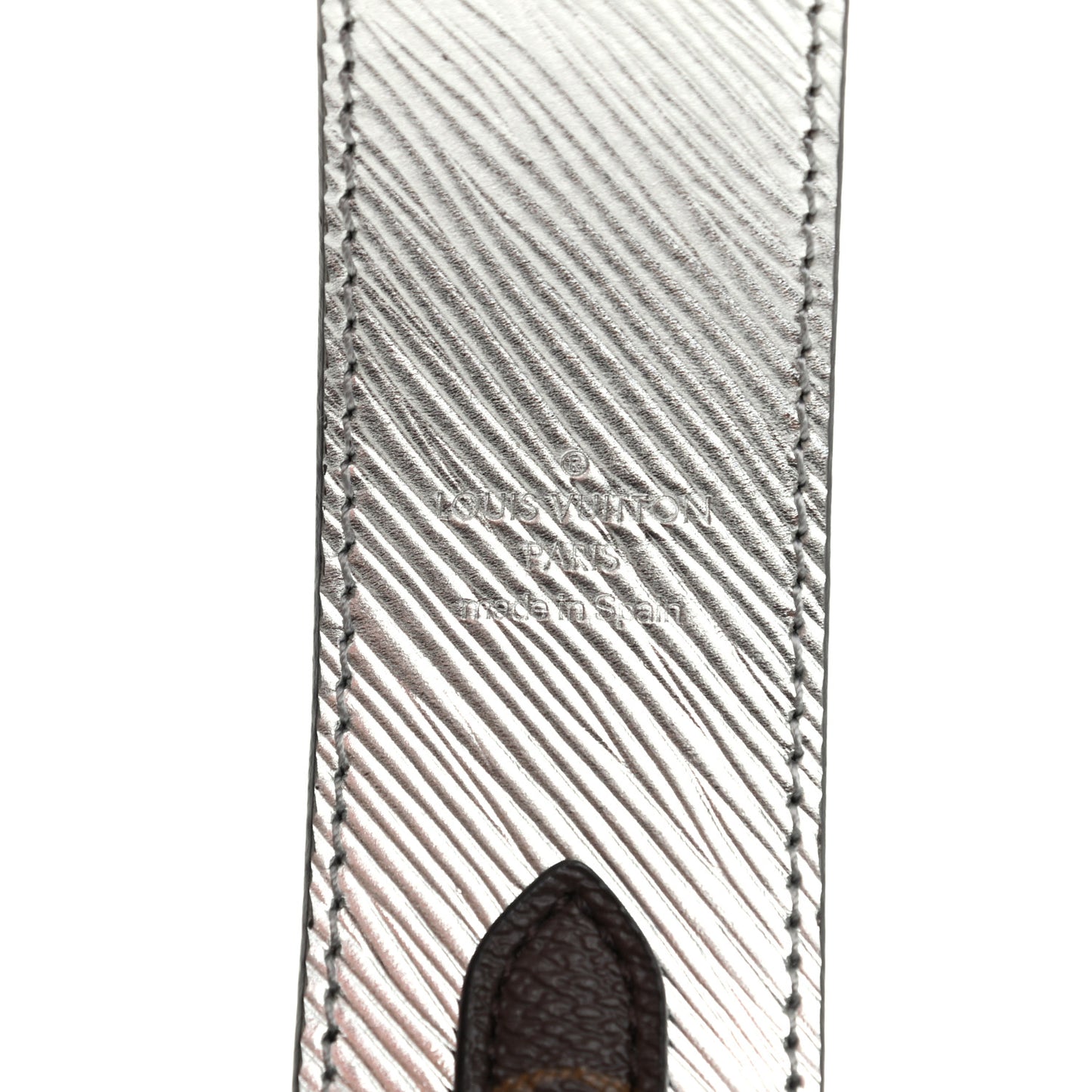 Epi Monogram Bandouliere Shoulder Strap Silver