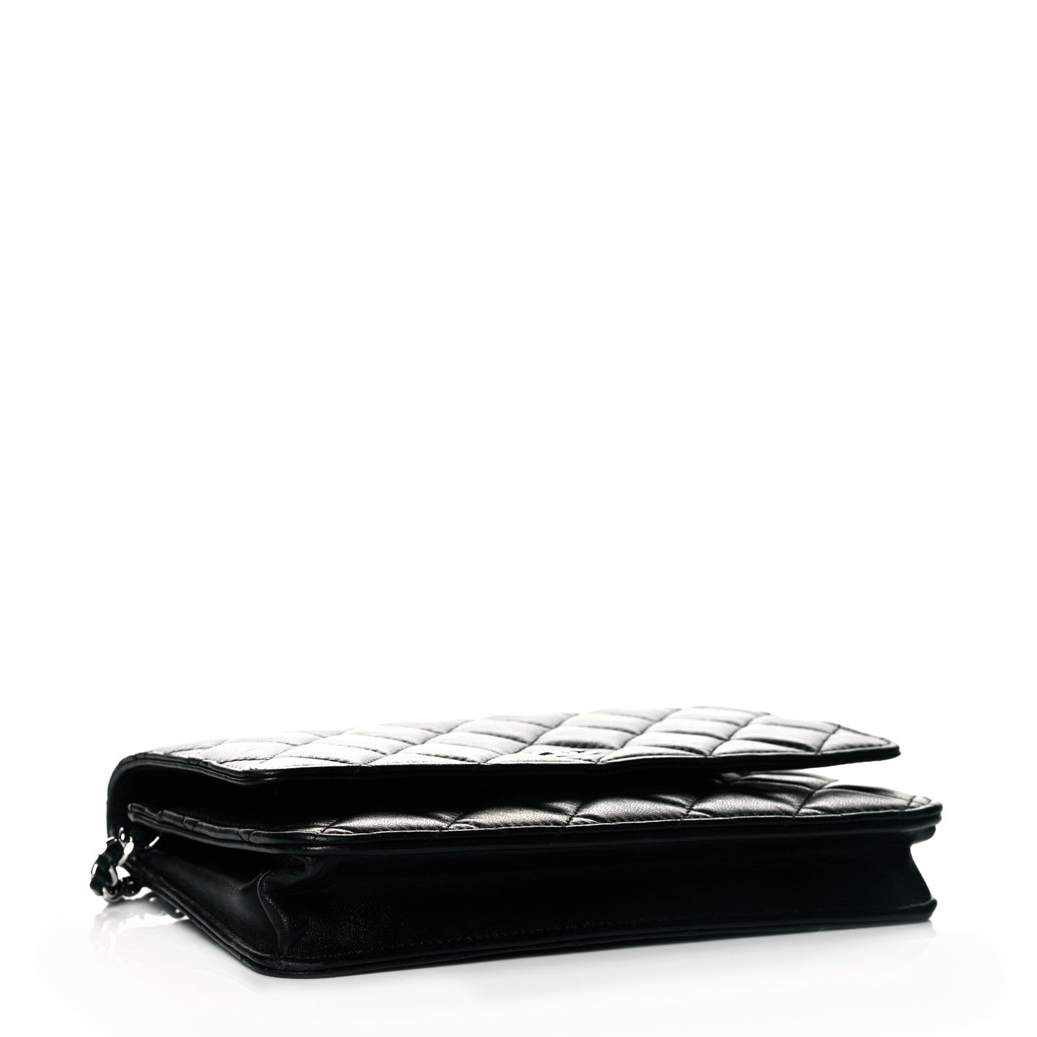Chanel Lambskin Quilted Wallet On Chain WOC Black 4 of 15