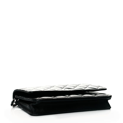 Chanel Lambskin Quilted Wallet On Chain WOC Black 4 of 15