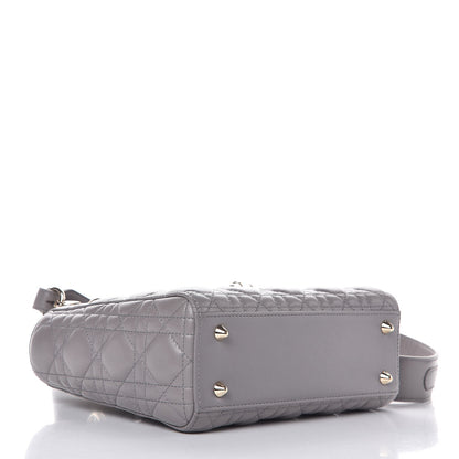 Christian Dior Lambskin Cannage Small My Lady Dior Gris 4 of 8