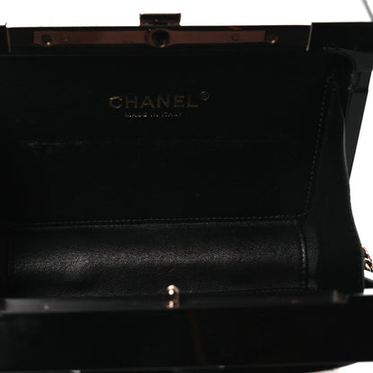 Chanel Plexiglass Crystal CC Minaudiere Clutch Black Copper 4 of 11