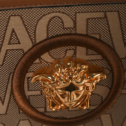 Versace Jacquard Canvas Large Allover Medusa Tote Beige 12 of 12